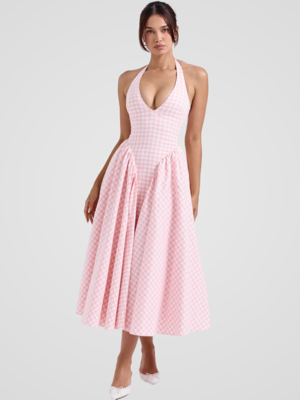 KYNSKIN™ - Vichy Romance Midi Dress