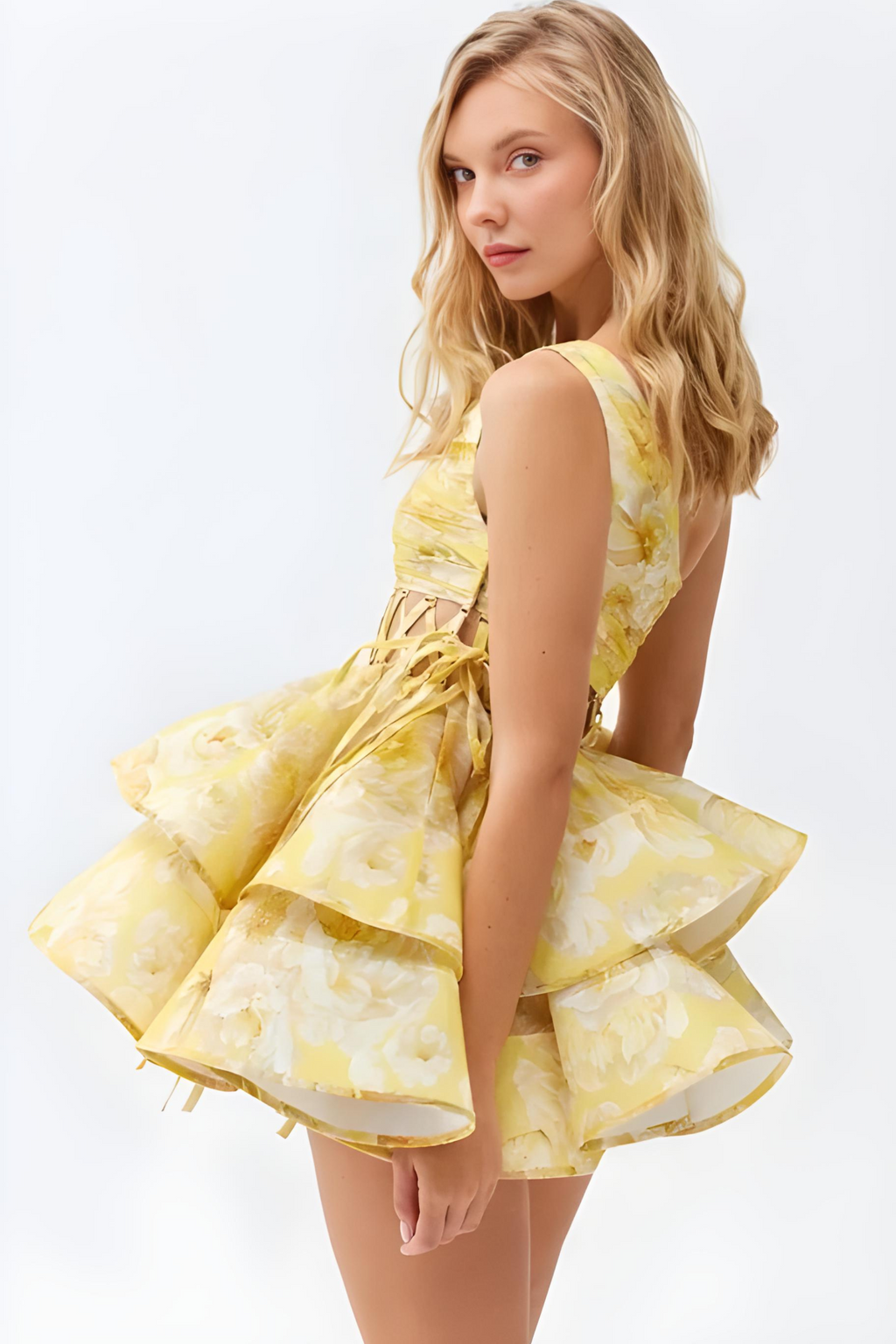 KYNSKIN™ - Daphne Floral One-Shoulder Mini Dress