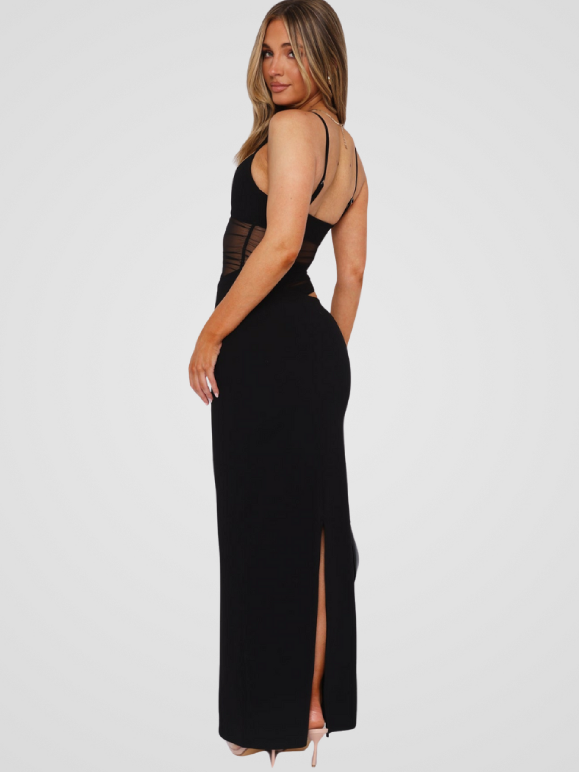 KYNSKIN™ - Noir Confidence Cut-Out Dress