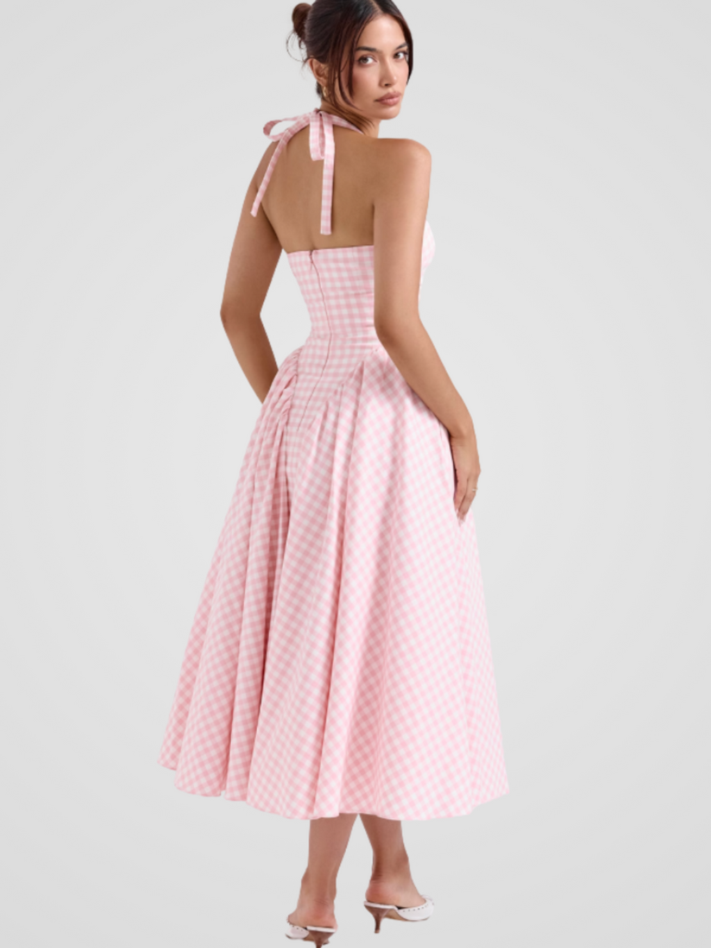 KYNSKIN™ - Vichy Romance Midi Dress