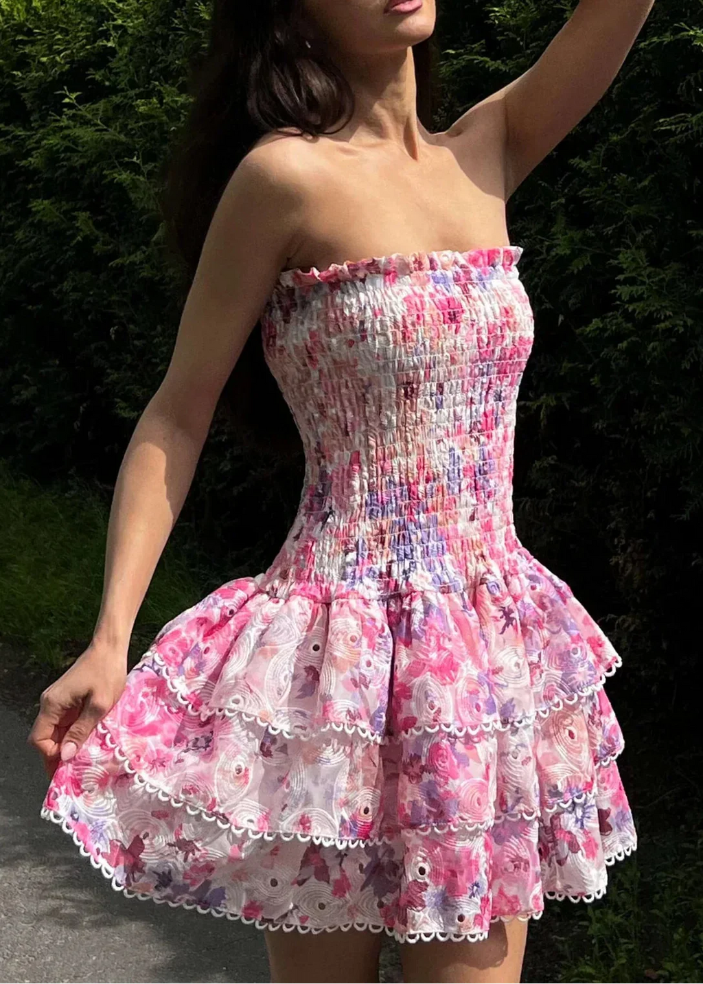 KYNSKIN™ - Cecilia Strapless Floral Dress
