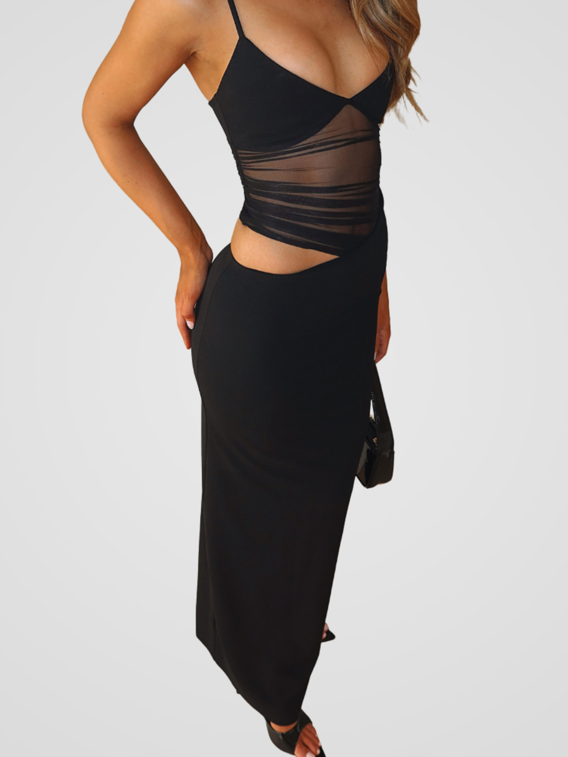KYNSKIN™ - Noir Confidence Cut-Out Dress