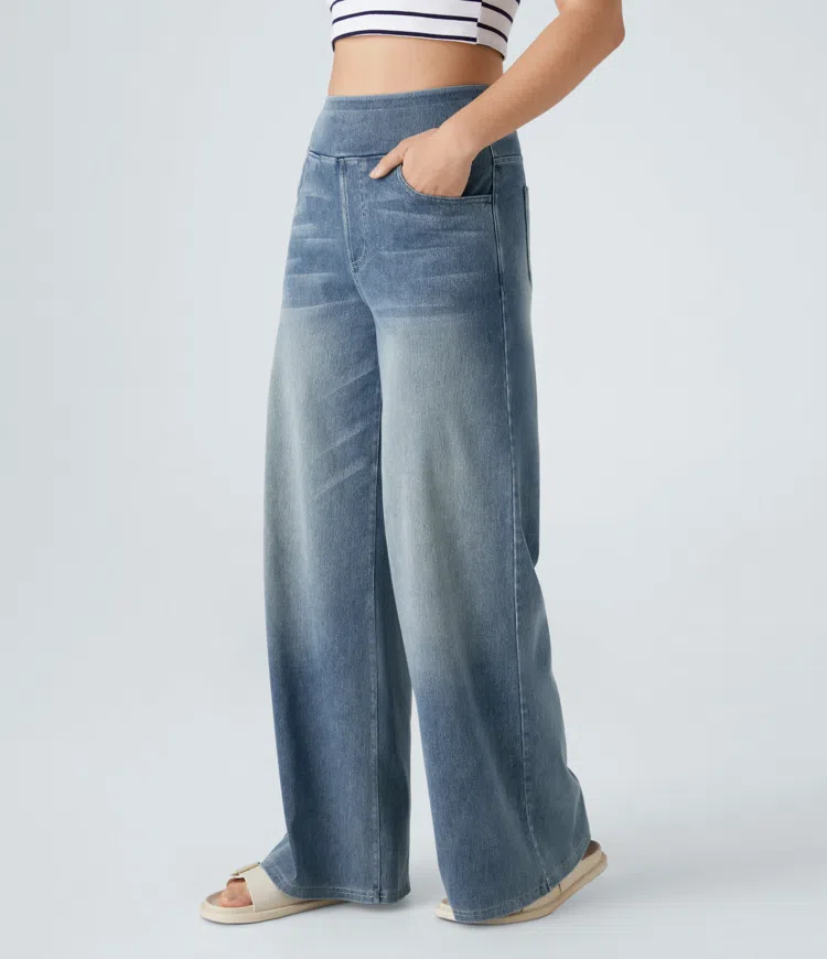KYNSKIN™ - Solène Relaxed Fit Wide-Leg Jeans