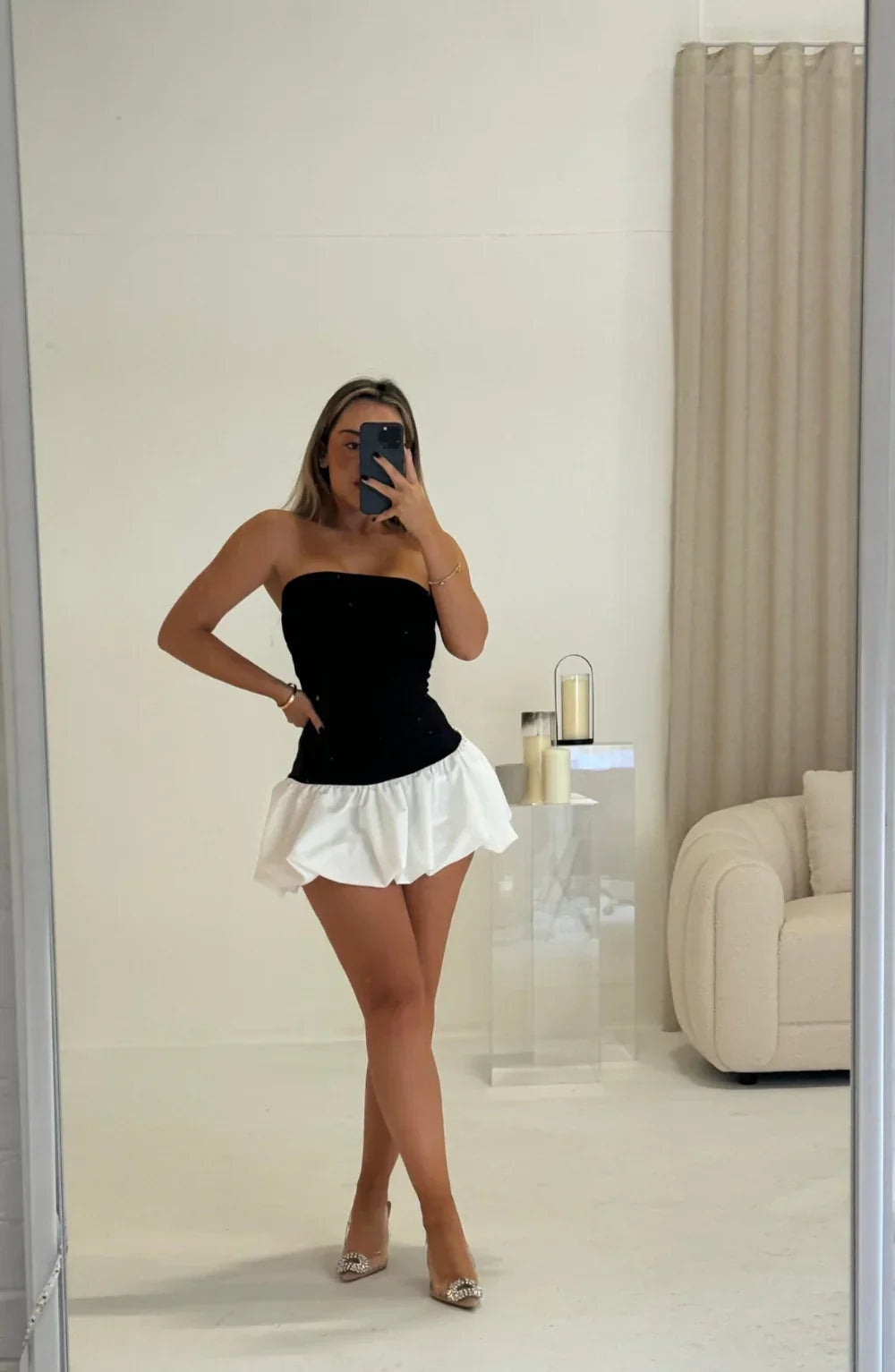 KYNSKIN™ - Danielle Bubble Hem Mini Dress