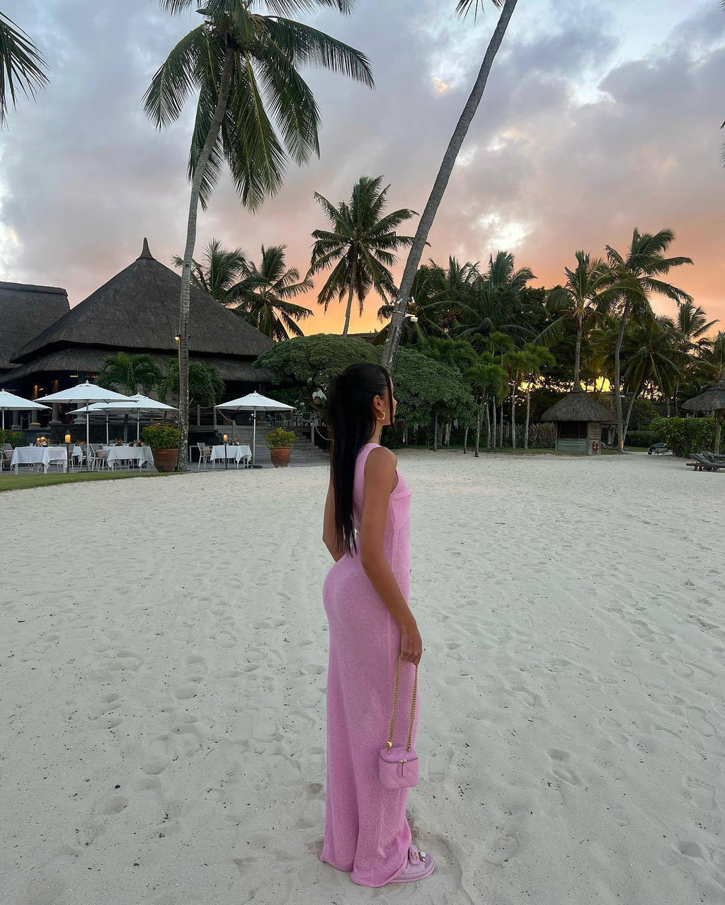 KYNSKIN™ - Mika Round Neck Knitted Maxi Dress