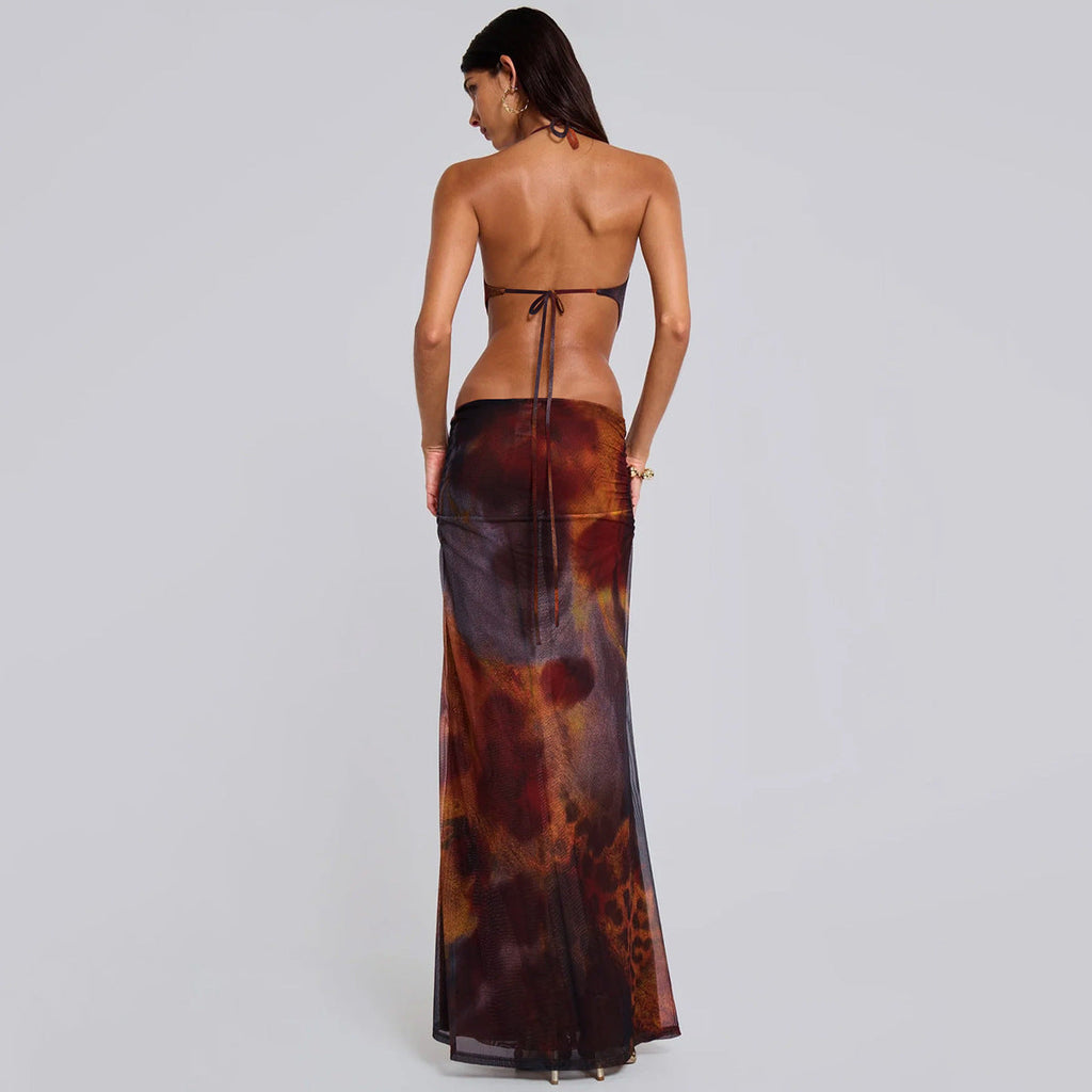 KYNSKIN™ - Tiana Slim-Fit Open Back Cutout Maxi Dress