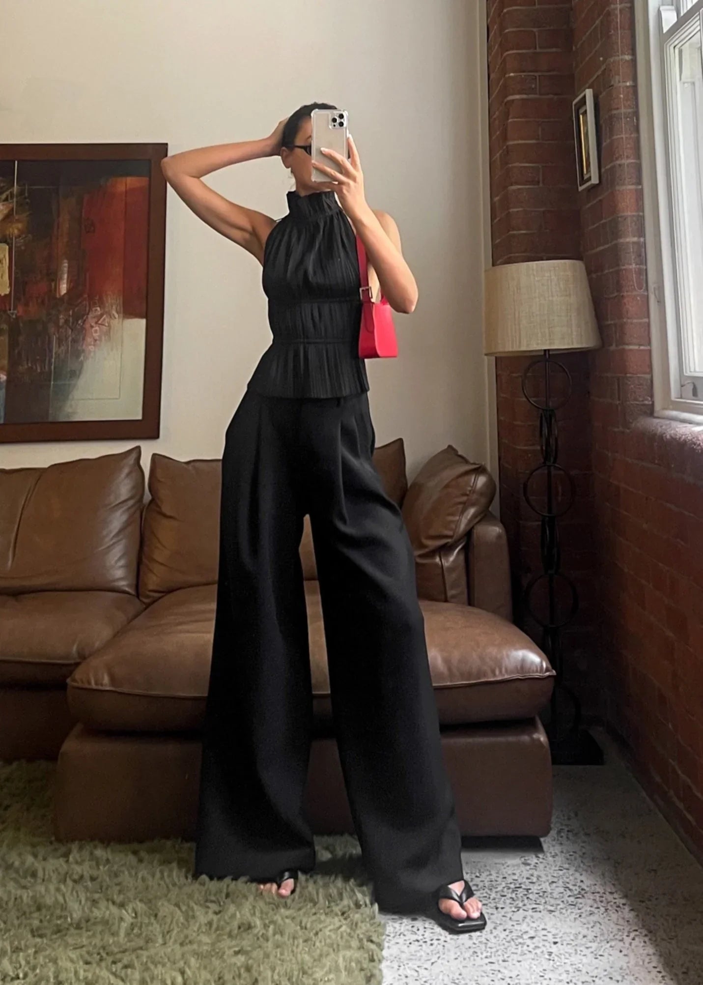 KYNSKIN™ - Lauren Backless Pleated Top