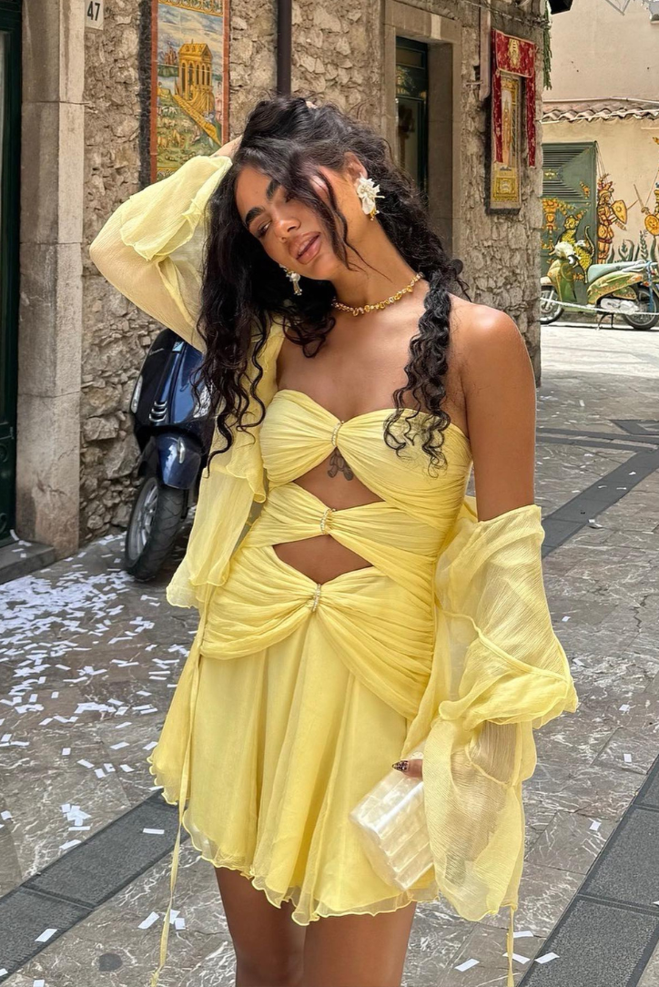 KYNSKIN™ - Priya Golden Rings Mini Dress