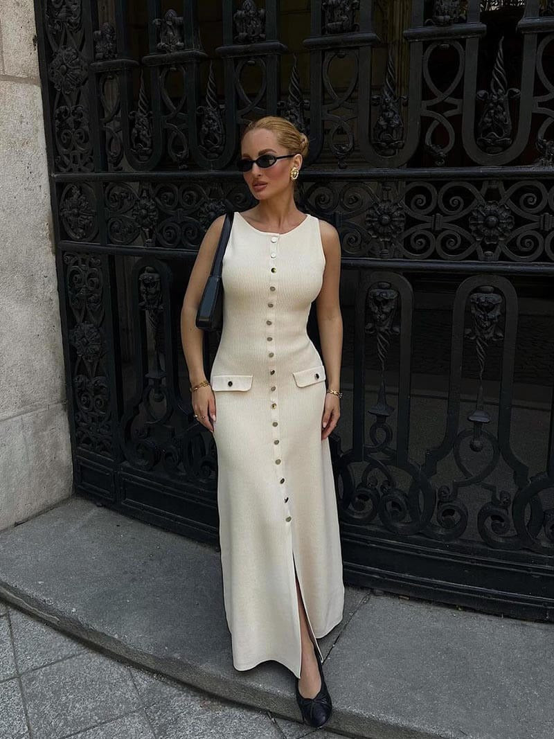 KYNSKIN™ - Fiona Knit Sleeveless Maxi Dress
