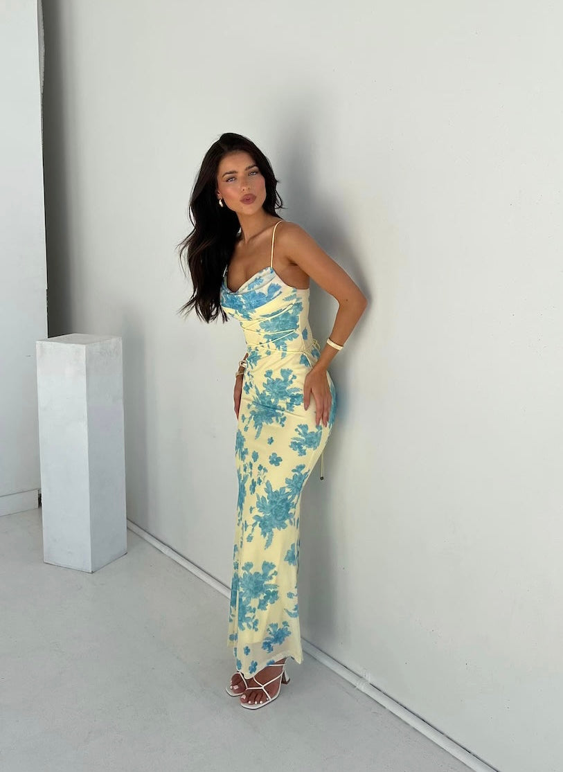 KYNSKIN™ - Indie Sleeveless Floral Maxi Dress