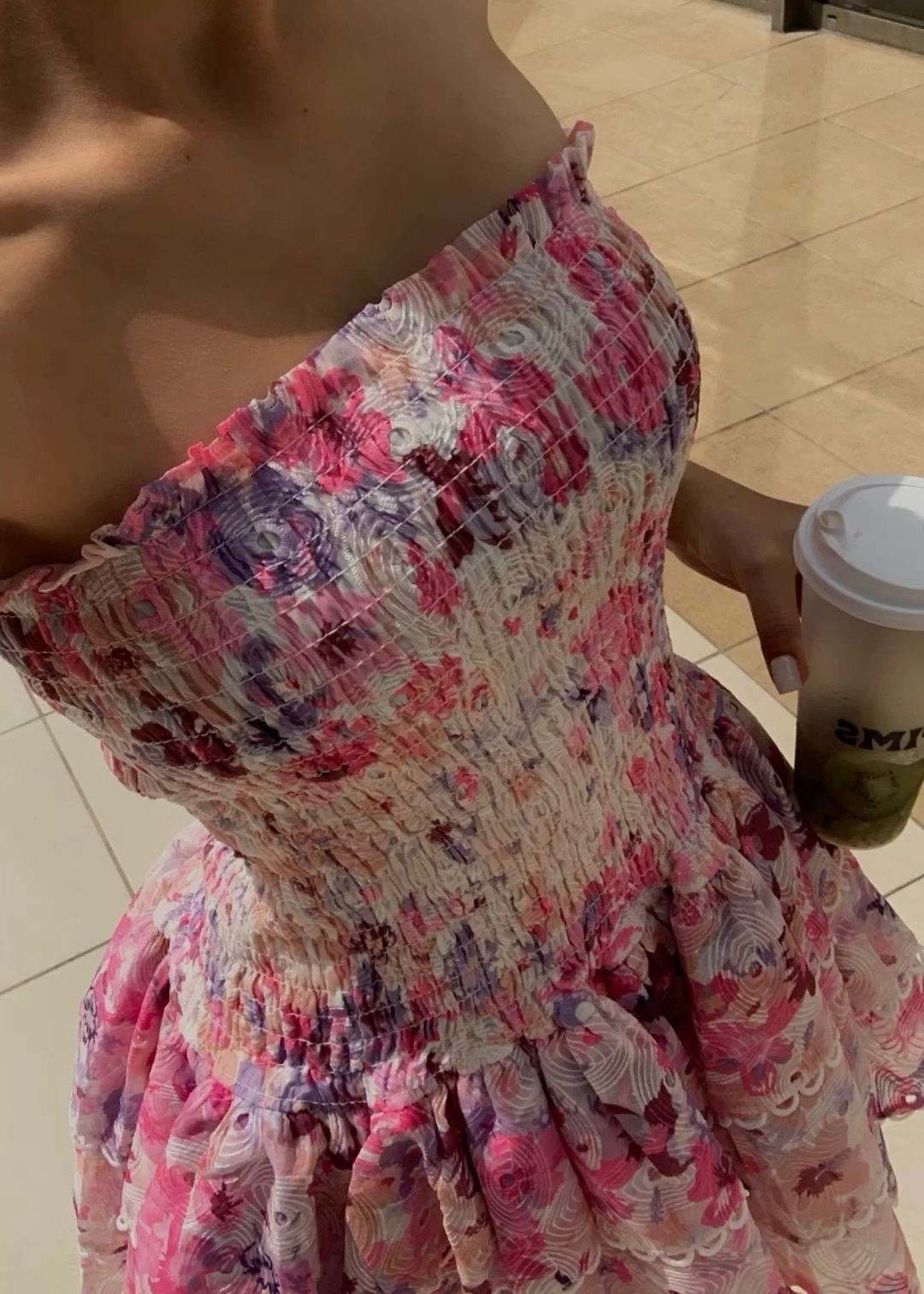 KYNSKIN™ - Cecilia Strapless Floral Dress