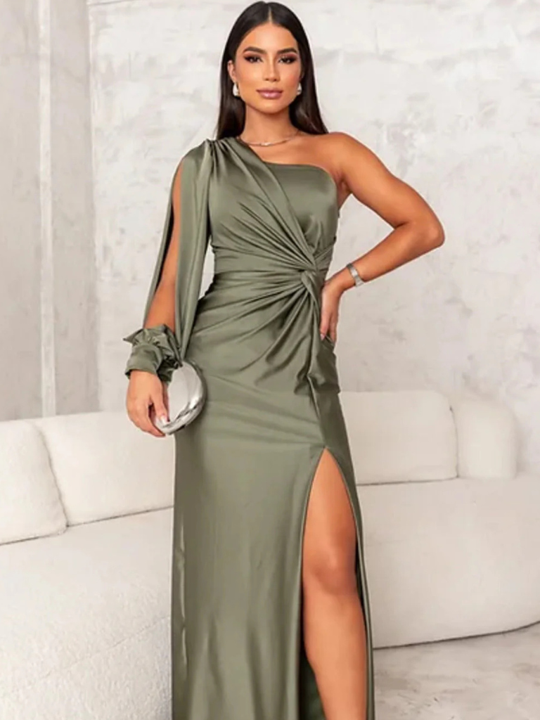 KYNSKIN™ - Anna Satin Maxi Dress