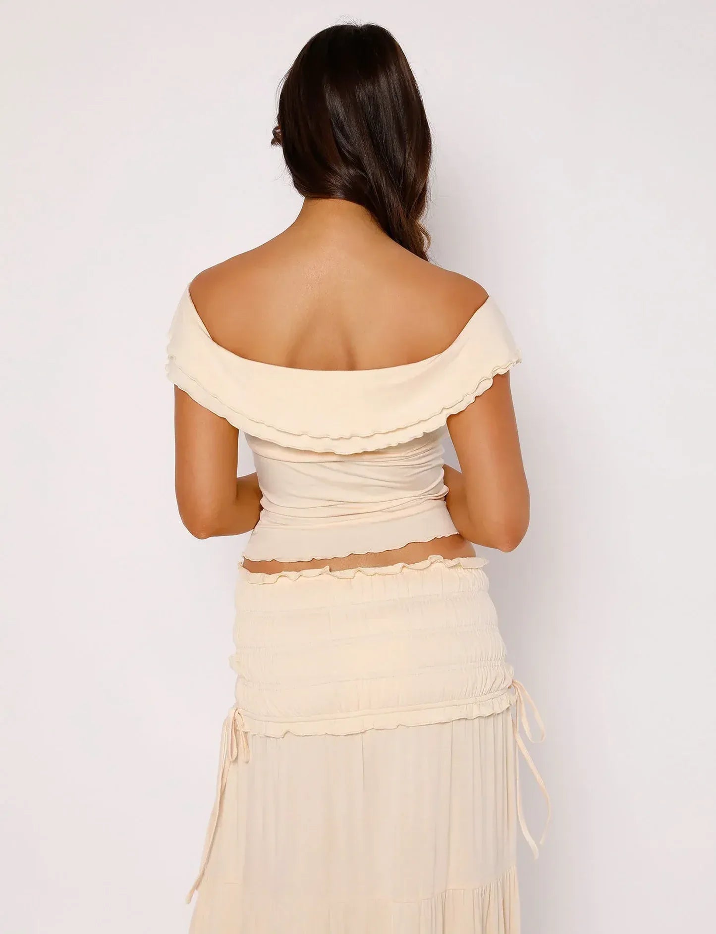 KYNSKIN™ - Paula Boho Ruffled Top and Maxi Skirt Set