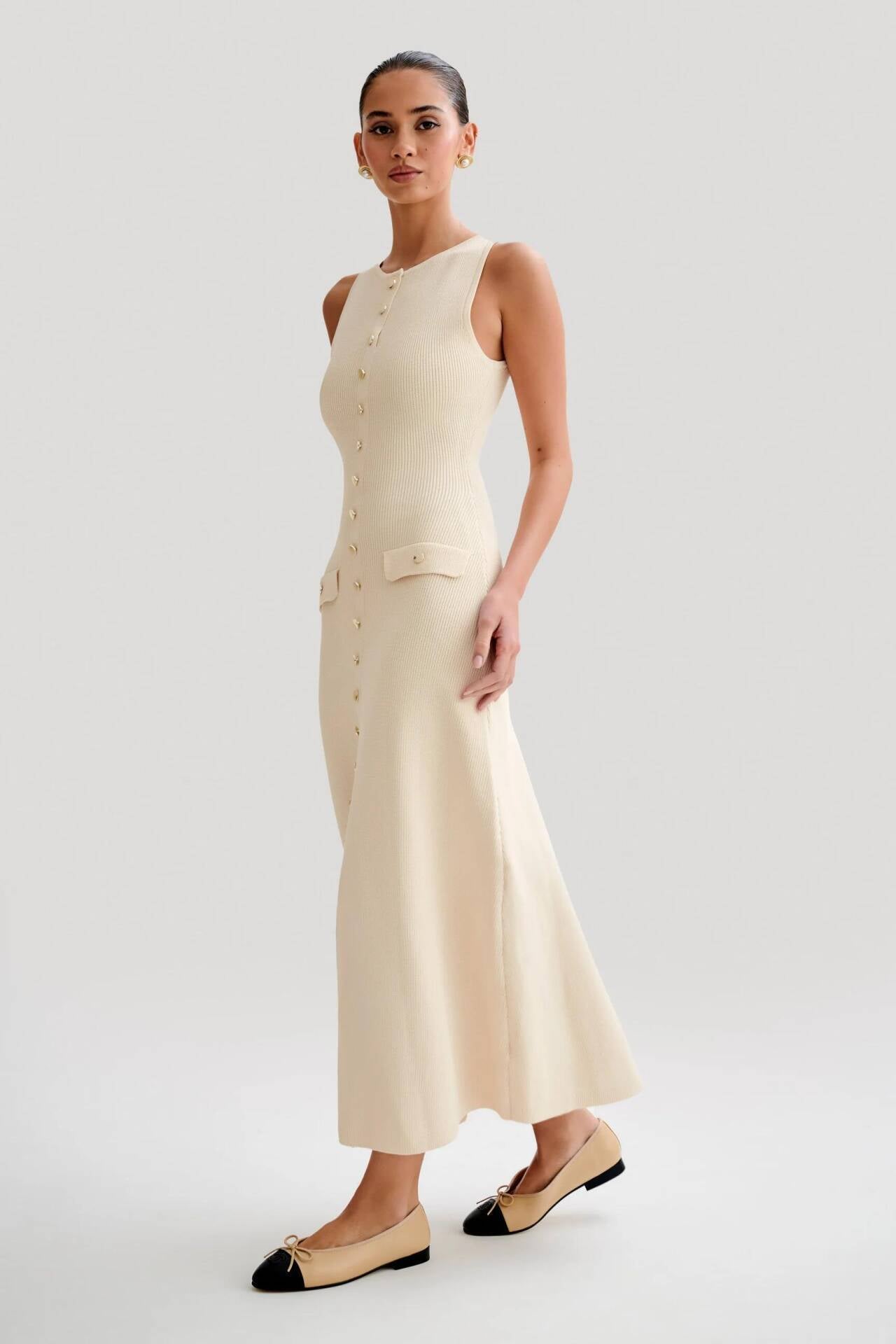 KYNSKIN™ - Fiona Knit Sleeveless Maxi Dress