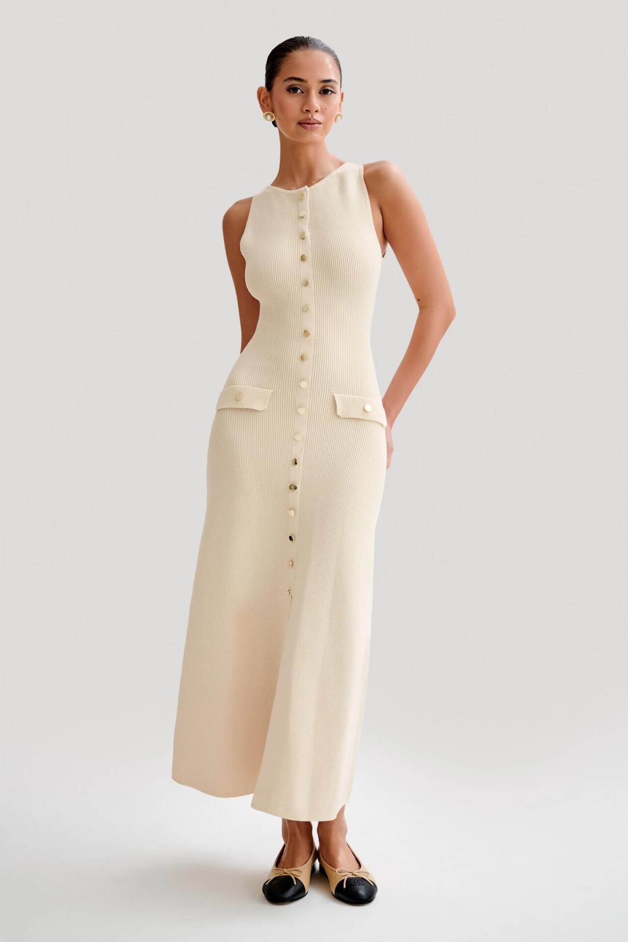 KYNSKIN™ - Fiona Knit Sleeveless Maxi Dress