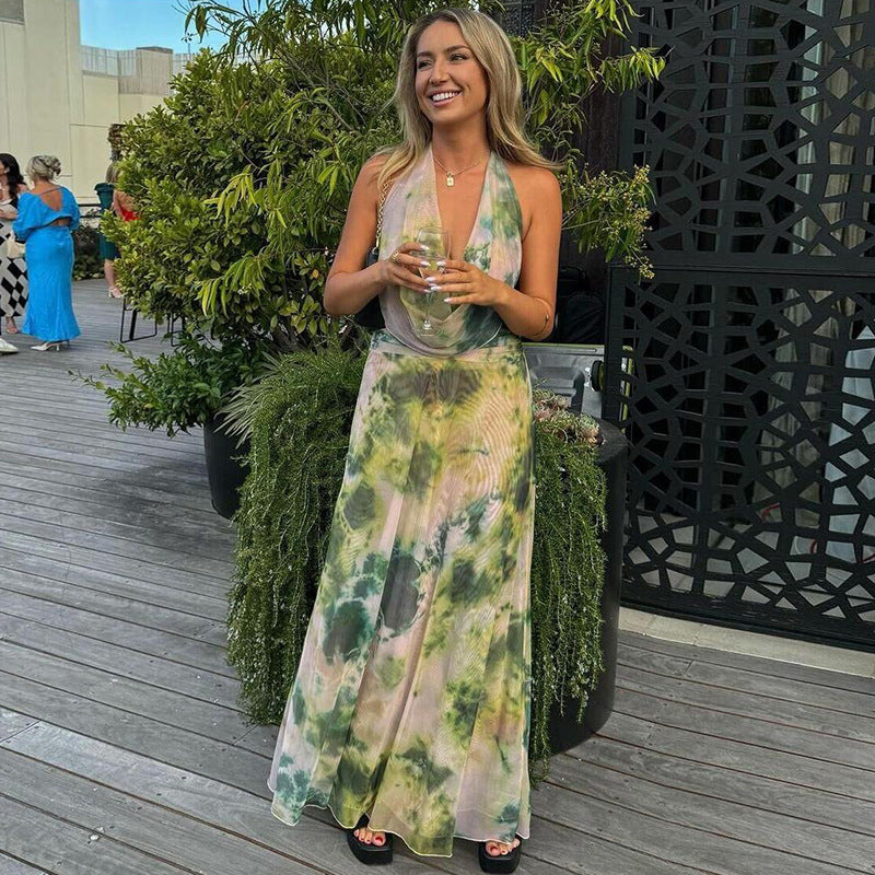 KYNSKIN™ - Reign Backless Halter Maxi Dress