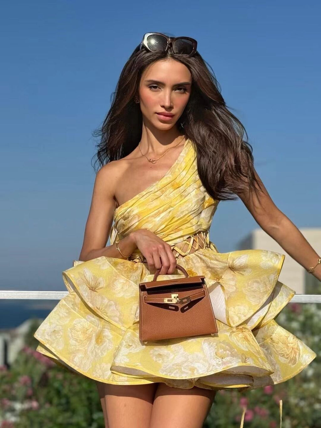 KYNSKIN™ - Daphne Floral One-Shoulder Mini Dress