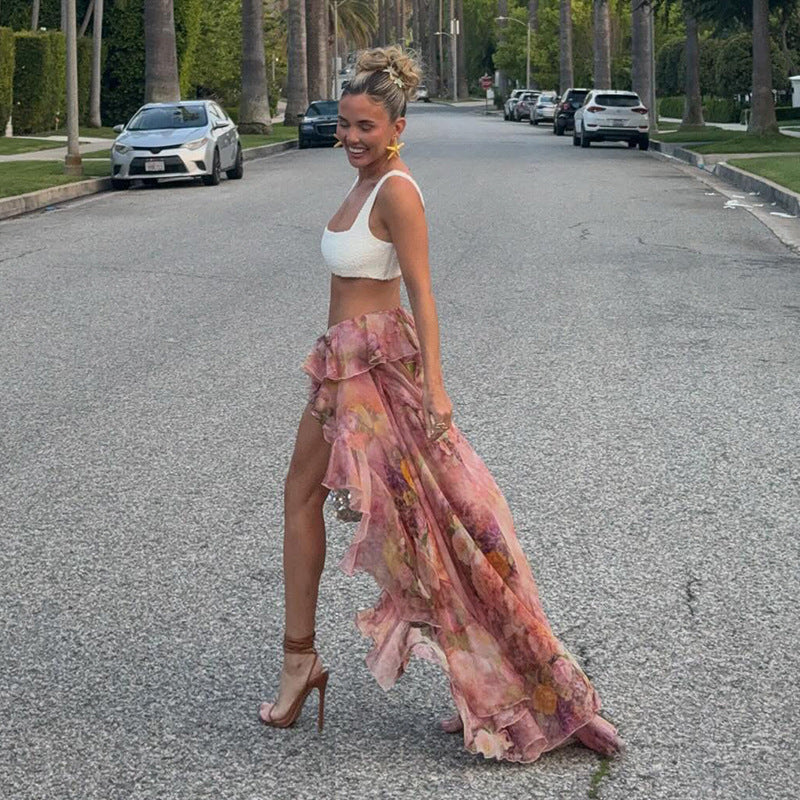 KYNSKIN™ - Alessia Floral Ruffled Skirt