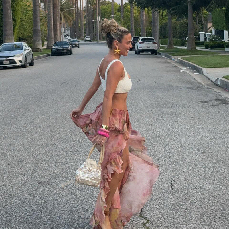 KYNSKIN™ - Alessia Floral Ruffled Skirt