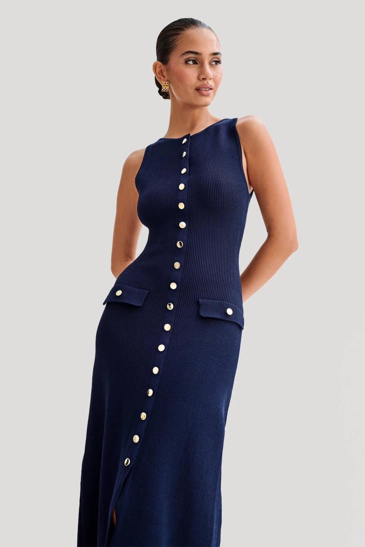 KYNSKIN™ - Fiona Knit Sleeveless Maxi Dress