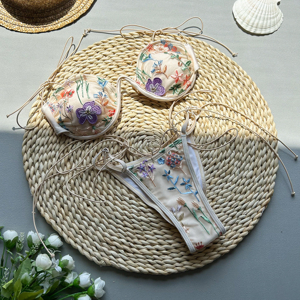 KYNSKIN™ - Novalee Embroidery Split Swimsuit