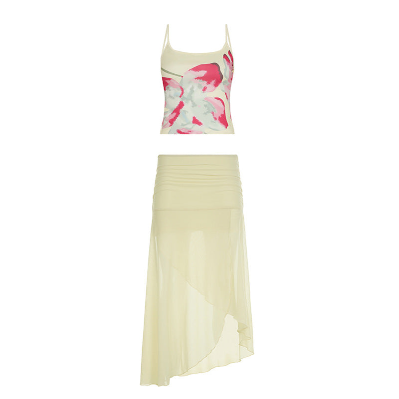 KYNSKIN™ - Kenia Floral Print Mesh Two-Piece Set