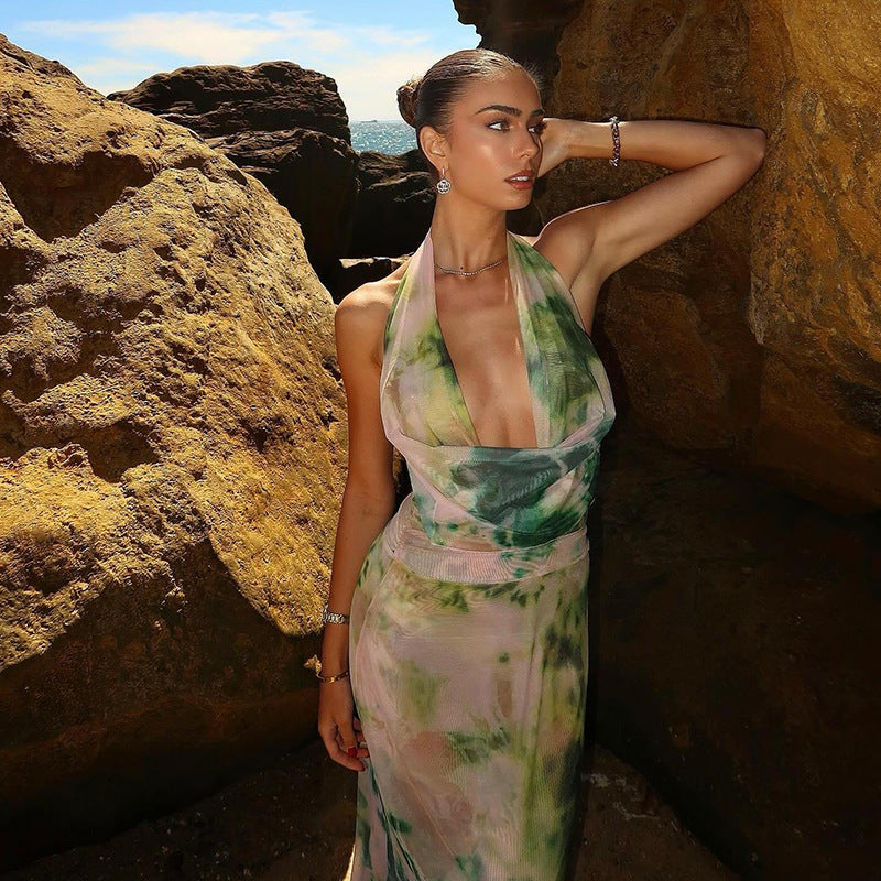 KYNSKIN™ - Reign Backless Halter Maxi Dress