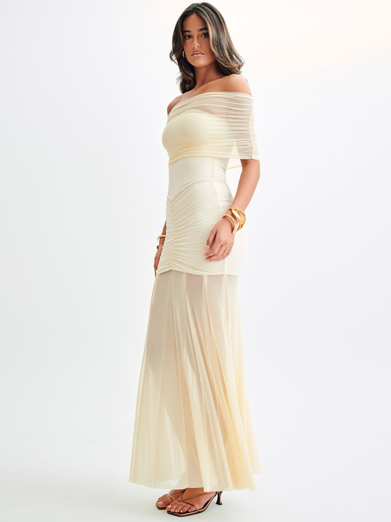 KYNSKIN™ - Elegant Off-Shoulder Maxi Dress