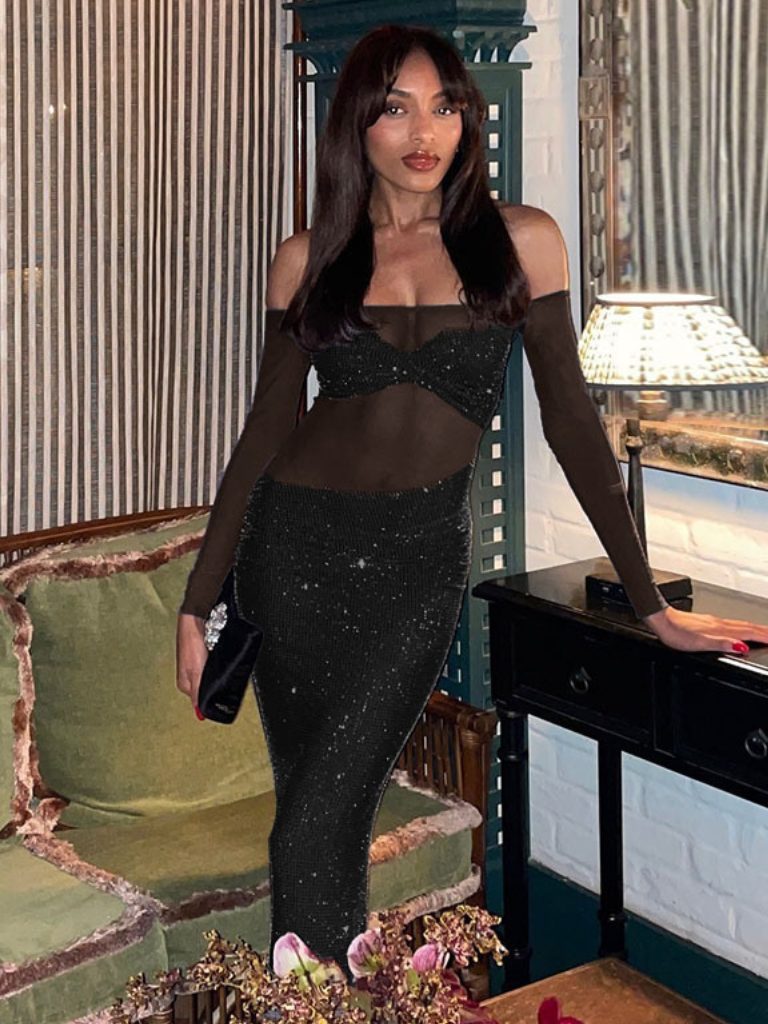 KYNSKIN™ - Midnight Allure Maxi Dress