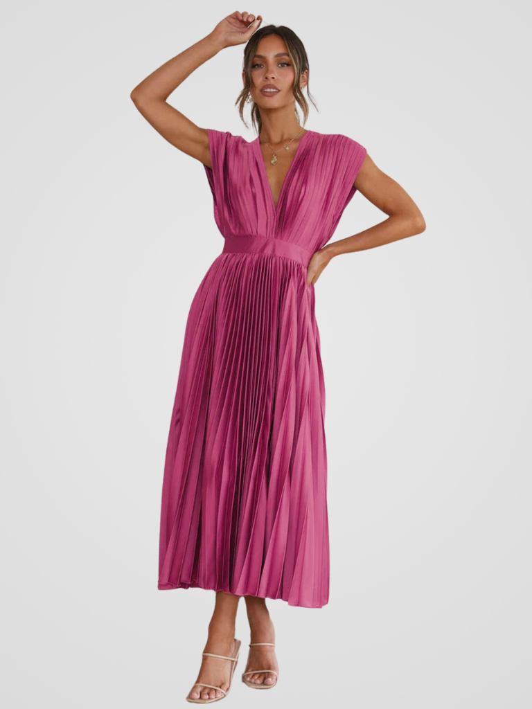 KYNSKIN™ - Amaya Pleated Midi Dress