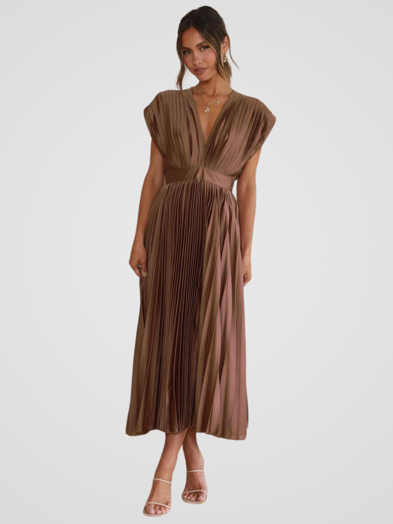 KYNSKIN™ - Amaya Pleated Midi Dress