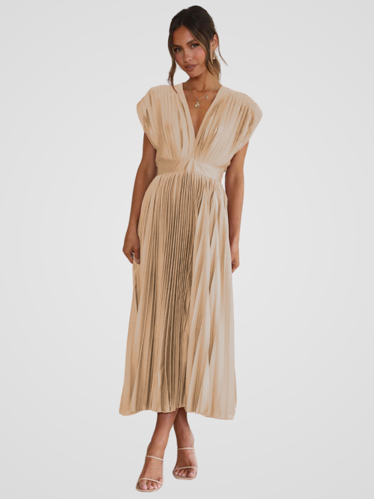 KYNSKIN™ - Amaya Pleated Midi Dress