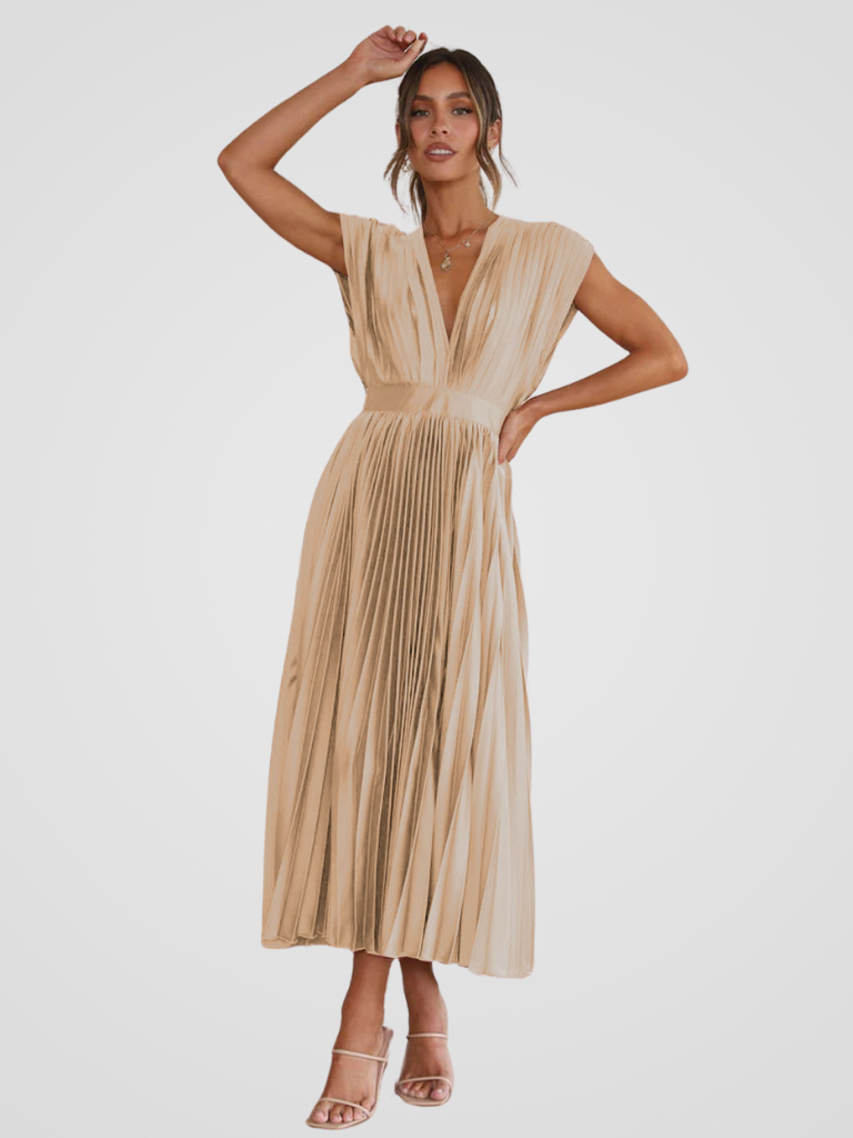 KYNSKIN™ - Amaya Pleated Midi Dress
