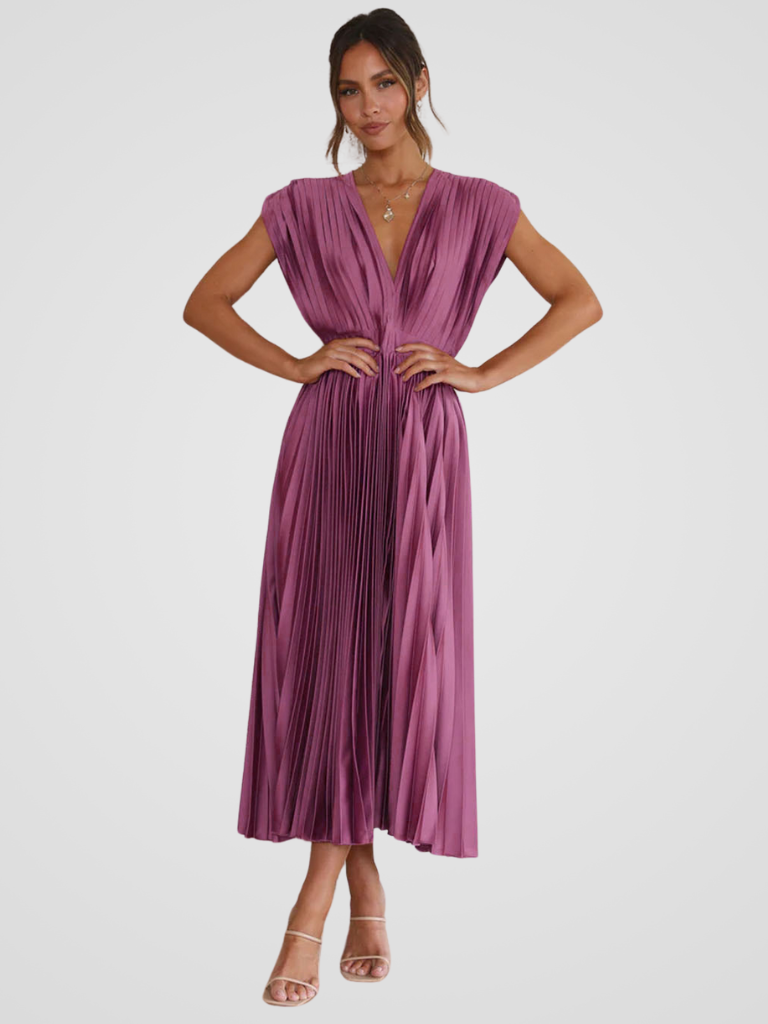 KYNSKIN™ - Amaya Pleated Midi Dress