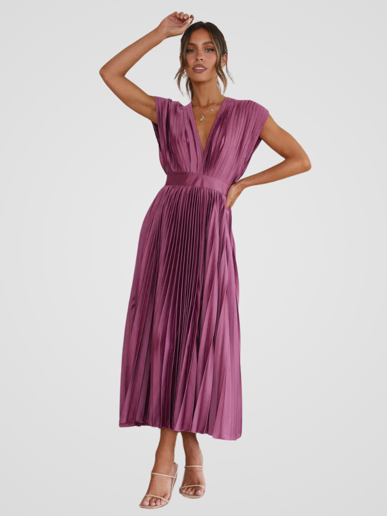 KYNSKIN™ - Amaya Pleated Midi Dress