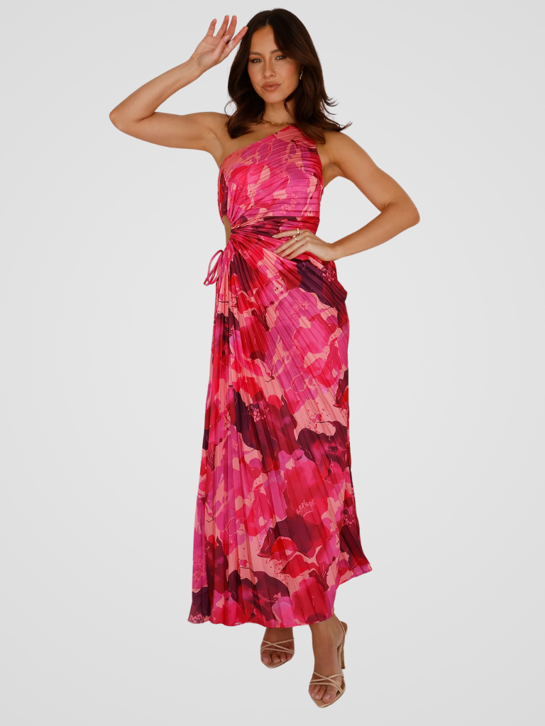 KYNSKIN™ - Aurora One Shoulder Pleated Dress