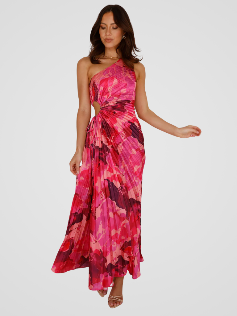 KYNSKIN™ - Aurora One Shoulder Pleated Dress