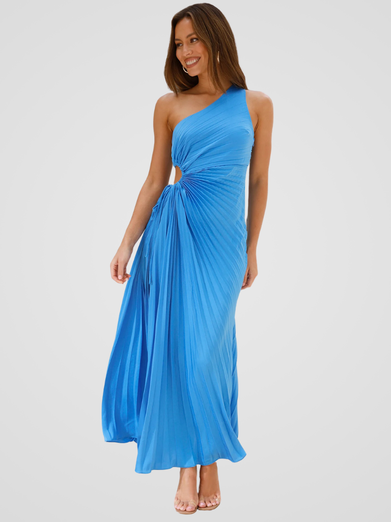 KYNSKIN™ - Aurora One Shoulder Pleated Dress