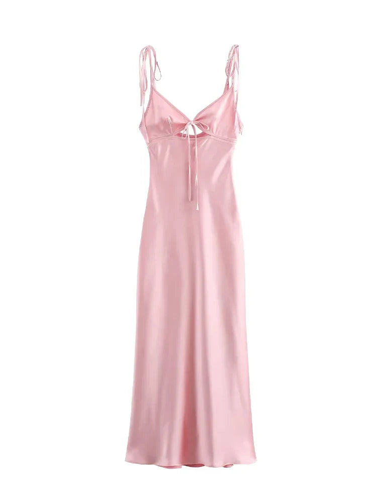 KYNSKIN™ - Bellamy Sleeveless Satin Maxi Dress