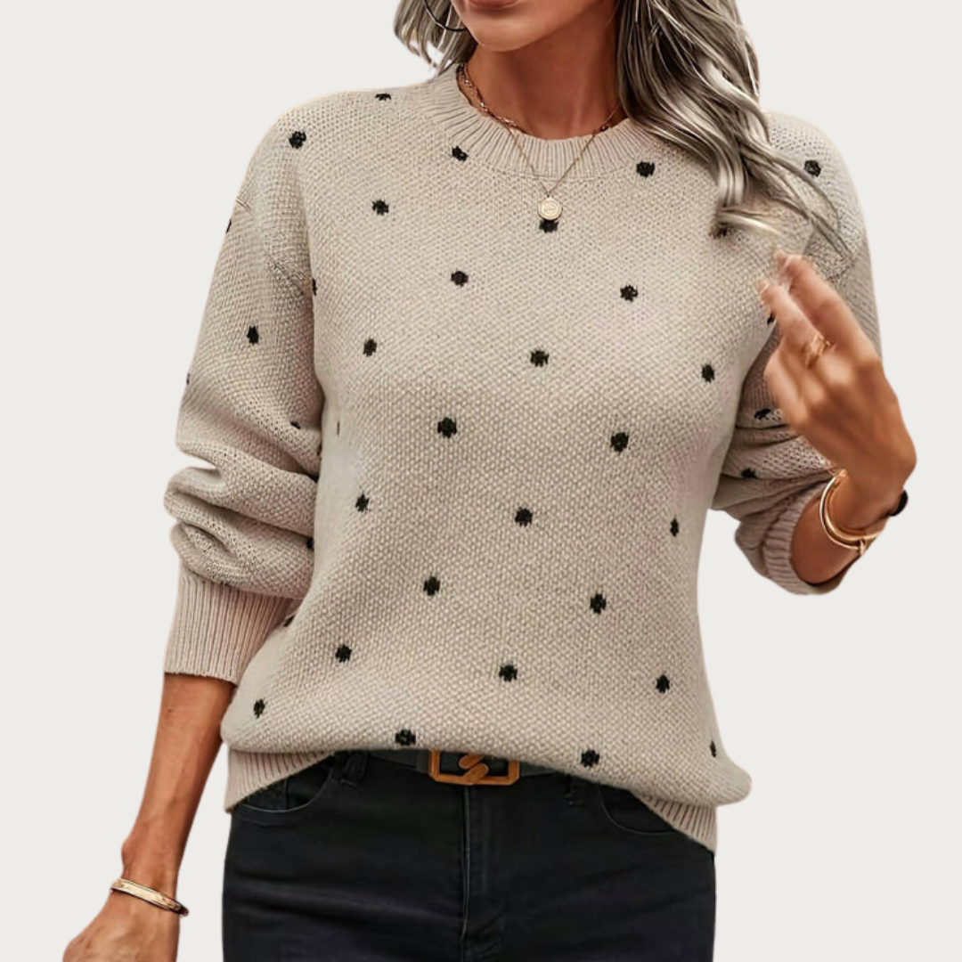 Nina - Polka Dot Knitted Sweater