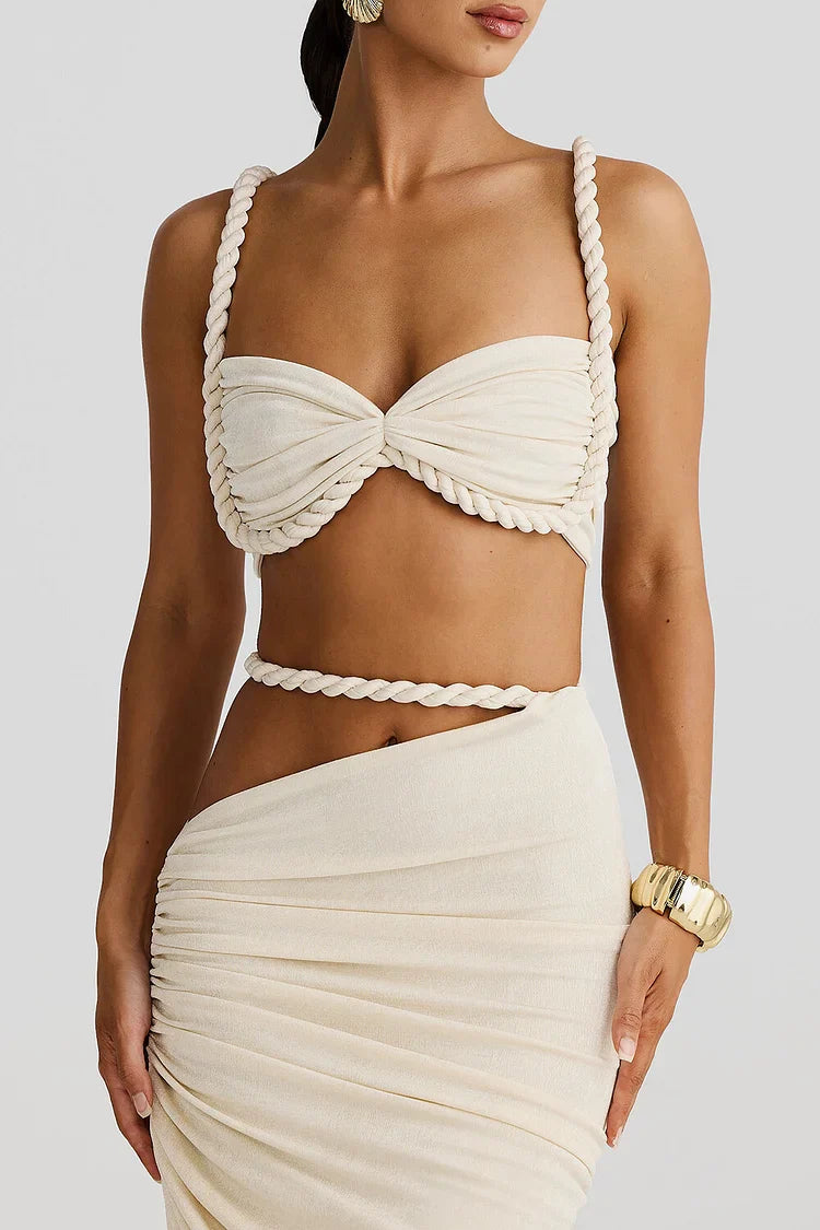 KYNSKIN™ - Alani Cutout Ruched Maxi Skirt