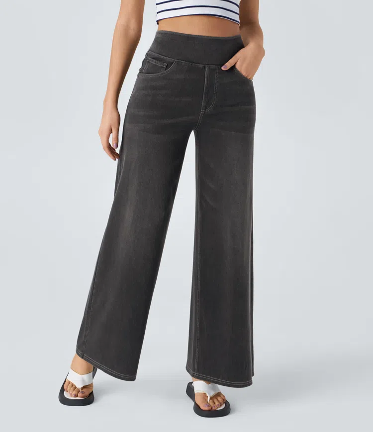 KYNSKIN™ - Solène Relaxed Fit Wide-Leg Jeans