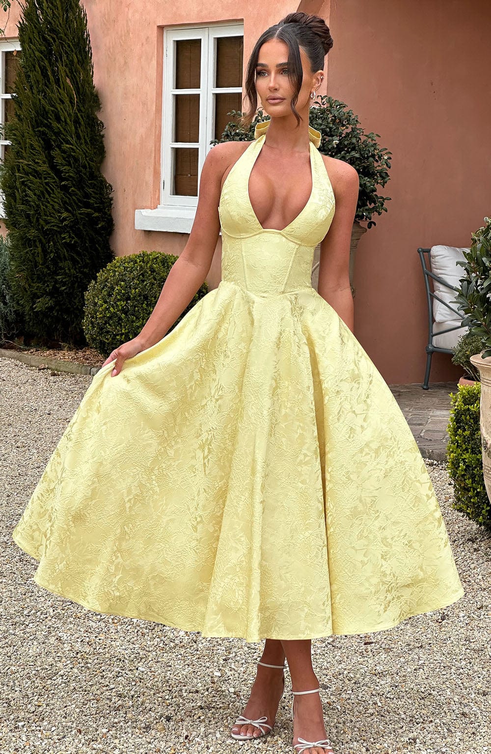 KYNSKIN™ - Esmeralda Halter Sleeveless Midi Dress