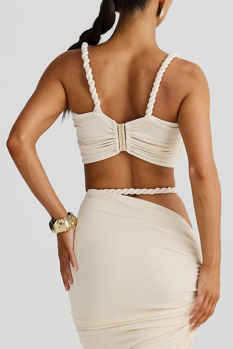 KYNSKIN™ - Alani Cutout Ruched Maxi Skirt
