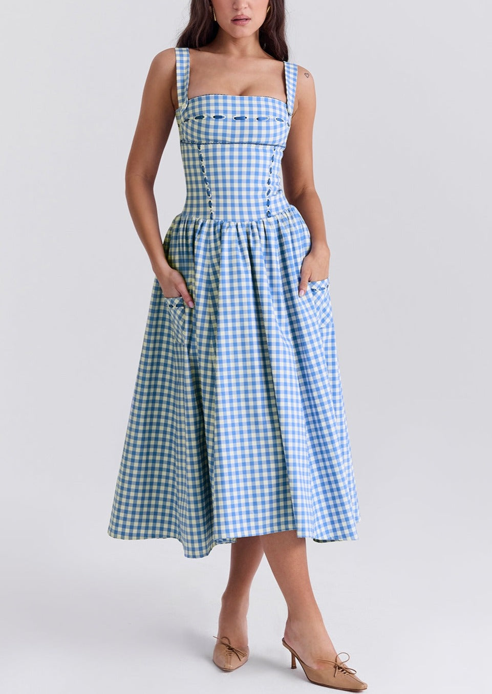 KYNSKIN™ - Ariana Sleeveless Midi Sundress
